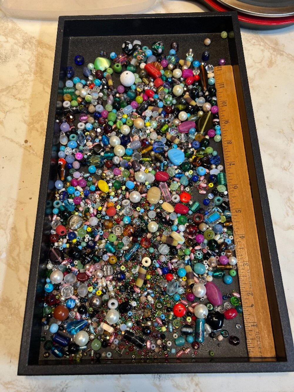1 pound glass craft bead mix Lot 6